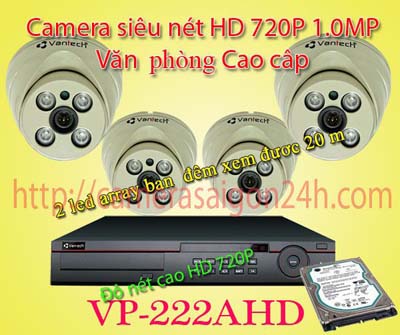 Lắp đặt camera quan sát giá rẻ camera giám sát trong nhà cao cấp VP-222AHDM