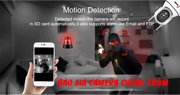 lắp camera báo động chống trộm qua điện thoại ổn định