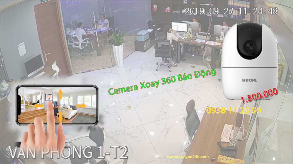 lắp camera wifi xoay 360 giá rẻ tích hợp báo động chống trộm