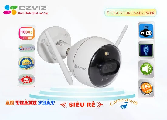  Lắp camera Ezviz CS-CV310-C3-6B22WFR giá rẻ là một sự lựa chọn tuyệt vời cho việc giám sát an ninh với ống kính kép thông minh, khả năng quan sát ban đêm sắc nét, công nghệ Full Color, khả năng lưu trữ linh hoạt và trang bị đầy đủ các tính năng hiện đại mang đến cho bạn sự an tâm và tiện lợi trong việc giám sát các khu vực quan trọng.