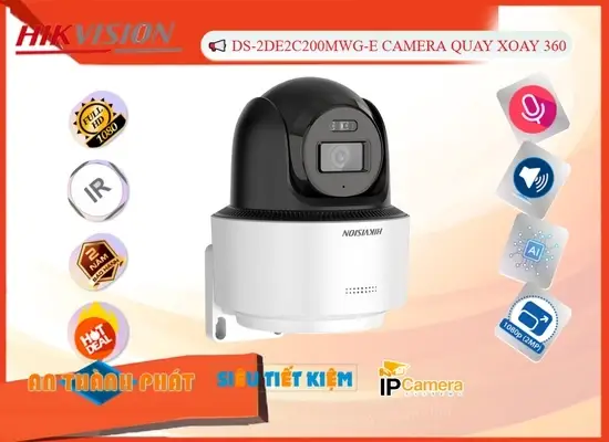  Loại Camera an ninh IP DS-2DE2C200MWG-E Công nghệ chip xử lý hình ảnh CMOS Thu hình ảnh màu đẹp hơn truyền tải nhanh hơn H.265/H.264+/H.264 thêm chất lượng hình ảnh 2.0 MP Xem ban đêm Hồng Ngoại 30m IP DS-2DE2C200MWG-E Thu Âm Và Loa Starlight IP camera có khả năng Giám sát diện rộng Xoay 360 Starlight Starlight