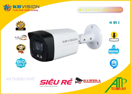  Thiết Bị Camera Công Nghệ HD KX-CF2203L cấu Hình Chất Lượng Hình 2.0 megapixel FULL HD 1080P Chất lượng phù hợp Xem ban đêm Full Color 40m  Chống Nước Công Nghệ HD KX-CF2203L Hồng Ngoại SMD Sony SNR1s AHD CVI TVI BCS HD Analog camera xưởng sản xuất,kho hàng , nhà xưởng Thân Plastic Chức năng thông minh với Hồng Ngoại SMD
