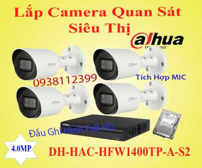 lắp camera cho siêu thị,Lắp Camera Quan Sát Siêu Thị DH-HAC-HFW1400TP-A-S2,Lắp Camera Quan Sát Siêu Thị DH-HAC-HFW1400TP-A-S2