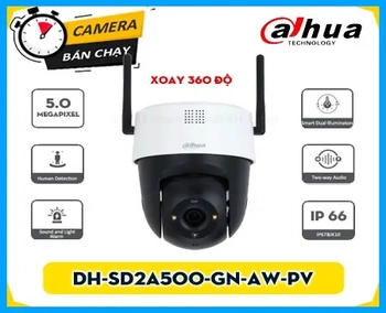  Camera an ninh PTZ wifi DH-SD2A500-GN-AW-PV được trang bị độ phân giải lên đến 5MP cùng với cảm biến CMOS và công nghệ chuẩn nén hình ảnh H265. Từ đó, cho hình ảnh có chi tiết, sắc nét và có chất lượng cao. Bên cạnh đó, Camera được hỗ trợ đàm thoại 2 chiều, còi hú và đèn chớp báo động, giúp phát hiện thông minh những đối tượng lạ xâm nhập và có thể cảnh báo.