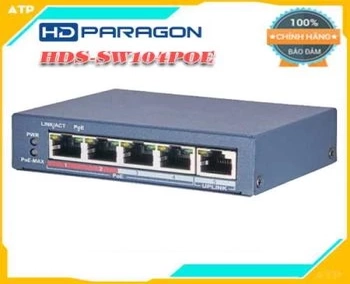 Switch 4 công PoE HDS-SW104POE,Switch HDS-SW104POE,HDS-SW104POE,SW104POE,Switch HDS-SW104POE,Switch SW104POE,Switch 4 HDparagon HDS-SW104POE,