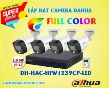 Lắp camera Full Color Dahua giá rẻ, camera full color dahua, camera dahua DH-HAC-HFW1239CP-LED, camera DH-HAC-HFW1239CP-LED,DH-HAC-HFW1239CP-LED, 1239 dahua