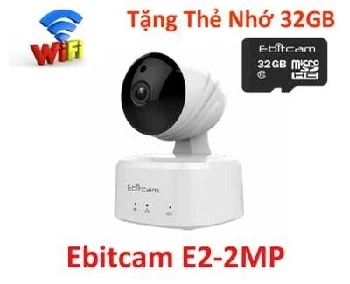  Lắp camera quan sát wifi Ebitcam E2 chất lượng FULL HD 1080P lắp camera wifi ebitcam E2 giá rẻ  1.600.000 VNĐ tặng thẻ nhớ 32GB bao công lắp đặt camera quan sát Ebitcam E2 xem qua điện thoại máy tính, công ty lắp camera wifi chính hãng Ebitcam E2 dịch vụ lắp camera wifi giá rẻ camera chính hãng