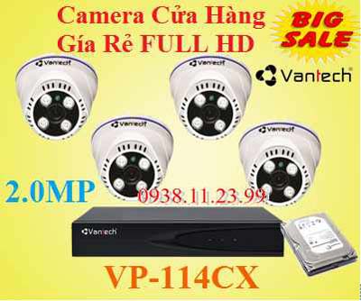 Lắp camera cửa hàng giá rẻ , Camera VP-114CX , VP-114CX , 114CX , camera giá rẻ 