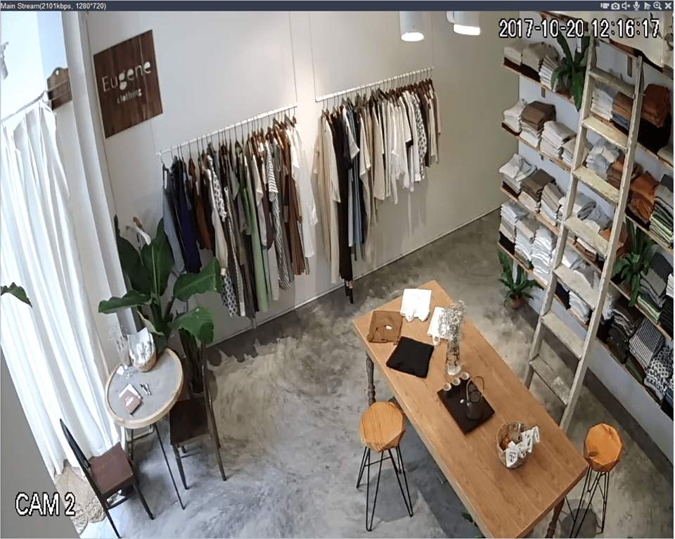 lắp đặt camera quan sát vantech cho cửa hàng shop