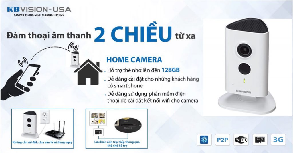 lắp đặt camera wifi cube kbvision