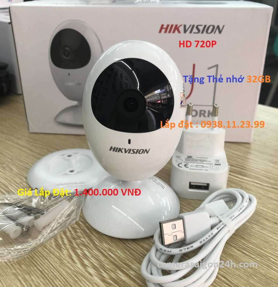 Lắp camera wifi giá rẻ chính hãng DS-2CV2U01EFD-IW