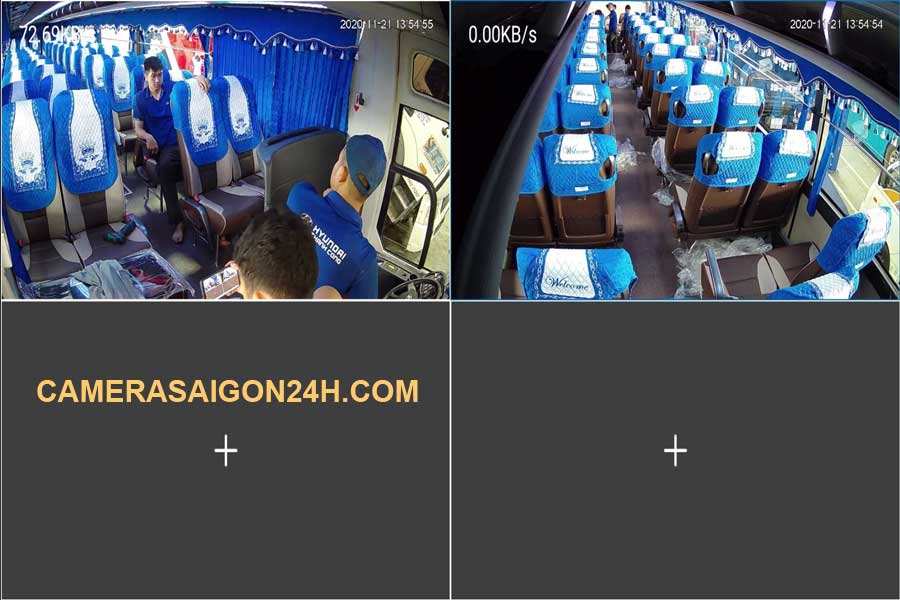hình ảnh ghi hình thực tế của camera wifi lắp tại xe khách công ty An Thành Phát