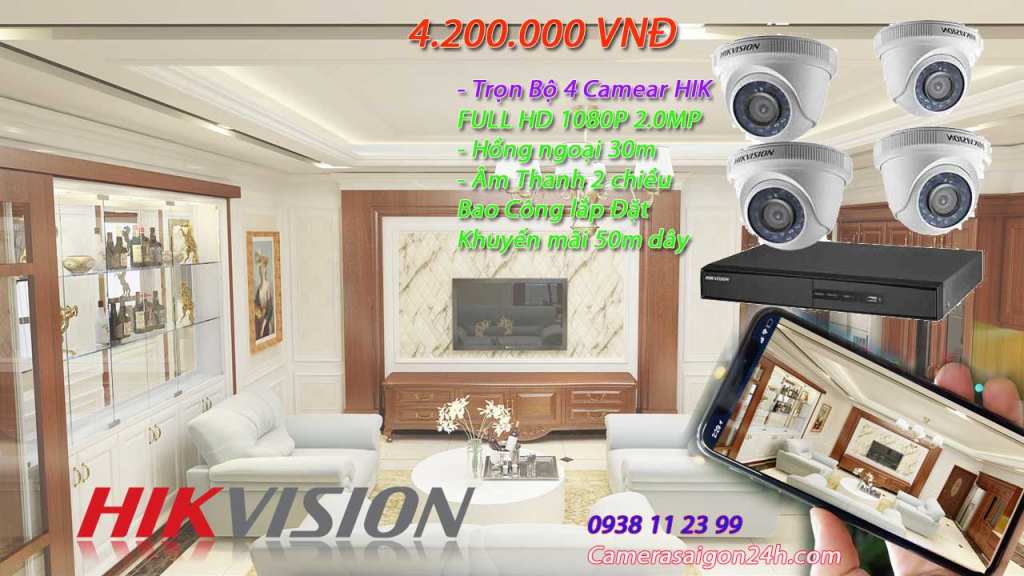 Lắp đặt camera hikvision cho gia đình