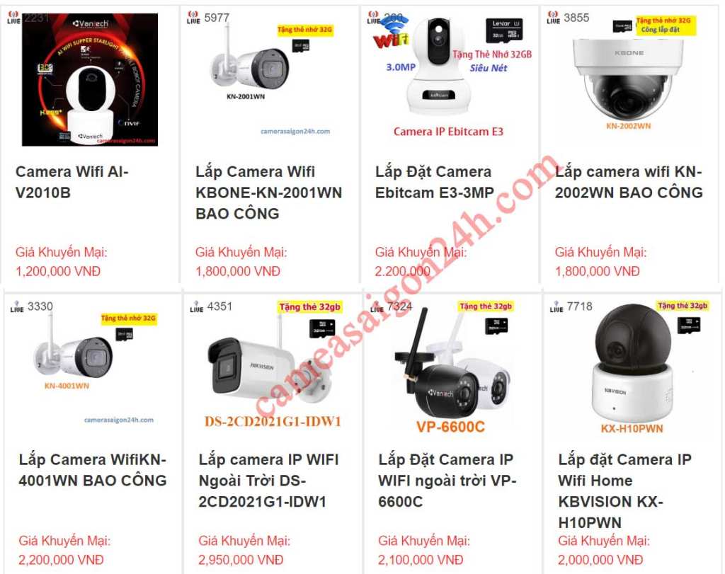 Lắp camera giám sát giá rẻ chất lượng dịch vụ lắp camera giám sát từ xa