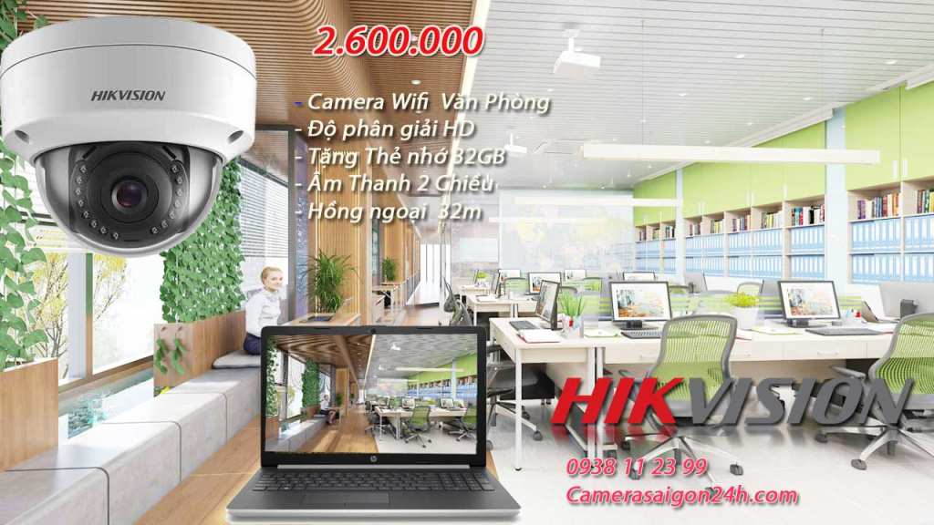 lắp camera wifi giá rẻ hikvision cho văn phòng