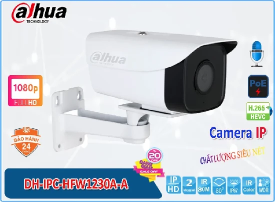  Lắp đặt camera IP DH-IPC-HFW1230A-A giám sát hình ảnh sắc nét với độ phân giải Full HD 1080P, hỗ trợ hồng ngoại ban đêm 80m và tích hợp micro đảm bảo an ninh hiệu quả