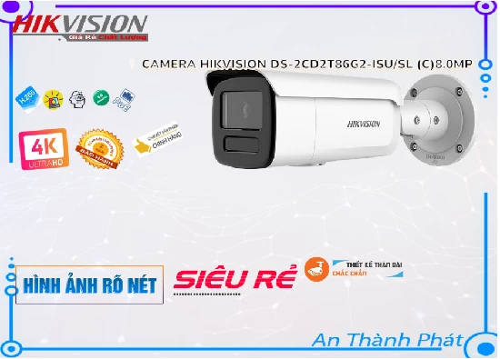  Loại Camera DS-2CD2T86G2-ISU/SL(C) thông số giám sát sắt nét đến Siêu Sắt Nét Ultra 4k với 8MP Hình ảnh xem ban đêm sáng đẹp với Hồng Ngoại 60m Với khả năng Có Đèn Còi Báo Động Công nghệ ban đêm Hồng Ngoại Smart IR mạnh mẽ hơn Progressive Scan CMOS khả năng lưu trữ lâu hơn với công nghệ H.265+/H.265/H.264+/H.264 IP cho hình chất lượng camera xưởng sản xuất Thân Kim Loại Công nghệ ban đêm Hồng Ngoại Smart IR Hồng Ngoại Smart IR