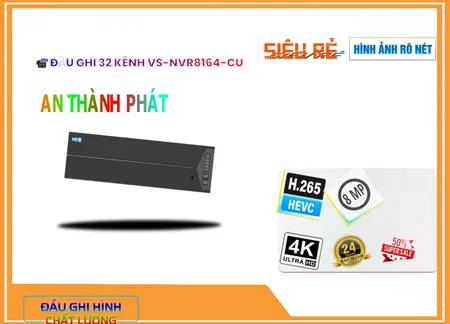  Trung Tâm Ghi Hình HD IP VS-NVR8164-CU SMD Plus Hổ Trợ eSATA trang bị Chất Lượng Hình 8.0 MP Siêu sắc nét Ultra 4k với 8MP Sử dụng cho dự án chuyên dụng Xem ban đêm 8 HDD IP VS-NVR8164-CU Công Nghệ AI ONVIF IP Dùng cho công trình dân dụng Đầu Ghi 64 kênh Trang bị xử lý thiếu sáng ONVIF ONVIF