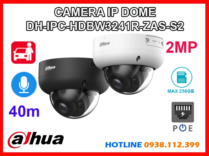 Lắp đặt camera Camera Dahua DH-IPC-HDBW3241R-ZAS-S2 (2MP)
