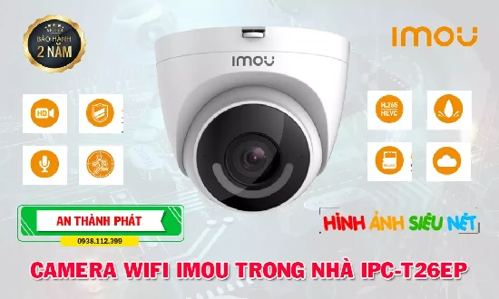  Camera IPC-T26EP chính hãng Imou cung cấp giải pháp quan sát an ninh bảo vệ an toàn hiệu quả, giá lắp siêu tiết kiệm với camera đa dạng chức năng như phát hiện cảnh báo chuyển động, đàm thoại âm thanh 2 chiều