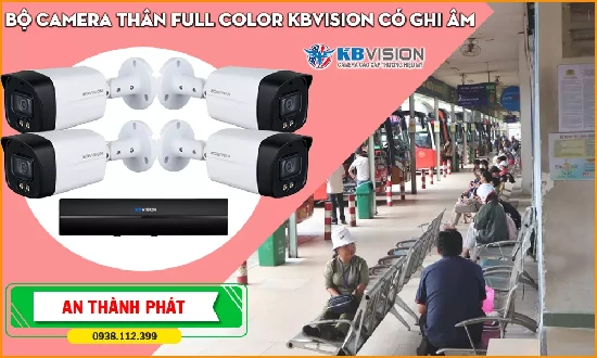 Bộ Camera Thân Full Color KBVISION Có Ghi Âm