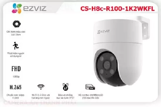  Camera EZVIZ CS-H8c-R100-1K2WKFL,Camera EZVIZ CS-H8c-R100-1K2WKFL,Camera Wifi Ezviz H8C 2MP là dòng camera WiFi không dây của EZVIZ. Sản phẩm được tiếp tục ra mắt và được đánh giá có sự nâng cấp mới nhất mà EZVIZ đã mang đến cho người dùng với giá cả phải chăng hơn. Thuật toán AI được nâng cấp để hoạt động hiệu quả hơn để phát hiện chính xác hơn về dáng người.