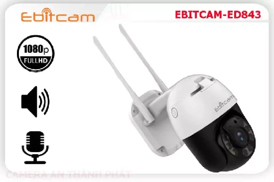  Camera IP WIFI EBITCAM-ED843,Camera IP WIFI EBITCAM-ED843 là dòng caera speed dome wifi thuộc thương hiệu ebitcam.Camera tích hợp quay xoay 360 và hình ảnh độ phân giải 2,0 megapixel .đàm thoại 2 chiều ,sản phẩm phù hợp cho các công trình,siêu thị,cửa hàng,văn phòng ,... 