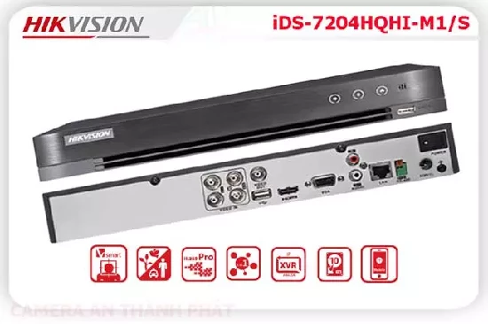  Đầu ghi hinh hikvision iDS-7204HQHI-M1/S,Đầu ghi HIKVISION IDS-7204HQHI-M1/S – với công nghệ thông minh dựa trên thuật toán Deep learning giúp cải thiện độ chính xác cho các tính năng phân tích hình ảnh VCA. Dòng sản phẩm Turbo HD 5.0 sẽ mang lại trải nghiệm tuyệt vời với những công nghệ thông minh trên nền tảng Analog.