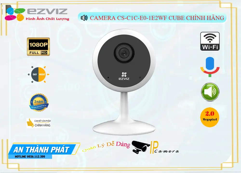 Camera  Wifi Ezviz Chất Lượng CS-C1C-E0-1E2WF