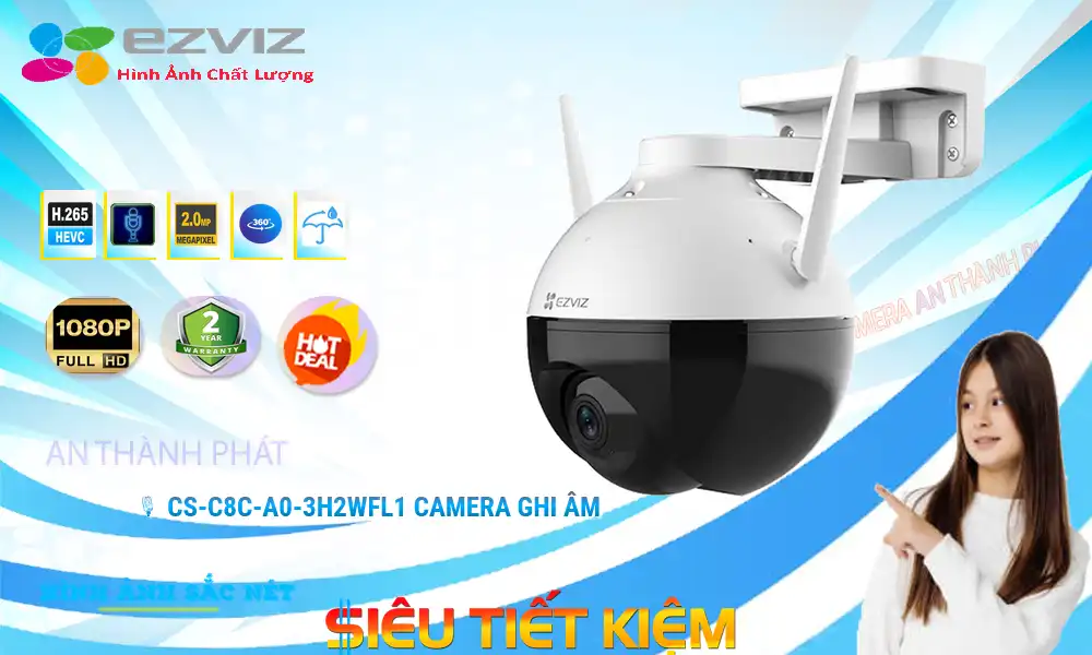 CS-C8C-A0-3H2WFL1 sắc nét Wifi Ezviz