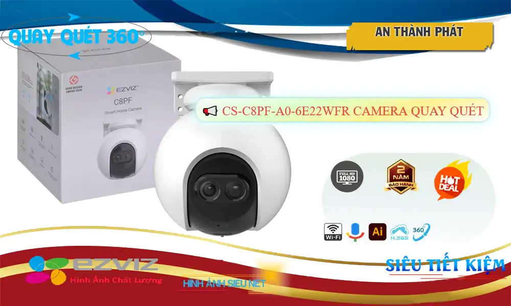 CS-C8PF-A0-6E22WFR sắc nét Wifi Ezviz CS-C8PF-A0-6E22WFR sắc nét Wifi Ezviz