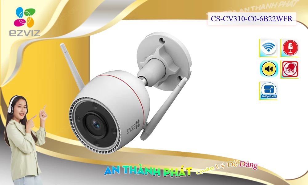 Camera Wifi Ezviz CS-CV310-C0-6B22WFR