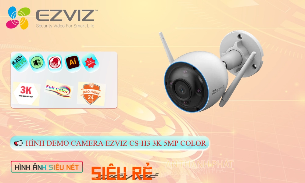 CS-H3 3K 5MP Color Camera Wifi Ezviz CS-H3 3K 5MP Color Camera Wifi Ezviz