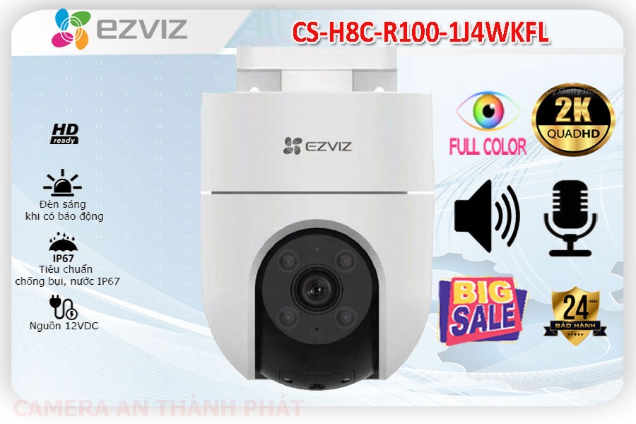 Camera Quay Xoay WIFI 2K CS-H8c-R100-1J4WKFL Ezviz Camera Quay Xoay WIFI 2K CS-H8c-R100-1J4WKFL Ezviz