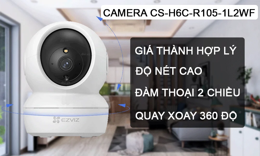 CS-H6c-R105-1L2WF sắc nét Wifi Ezviz CS-H6c-R105-1L2WF sắc nét Wifi Ezviz