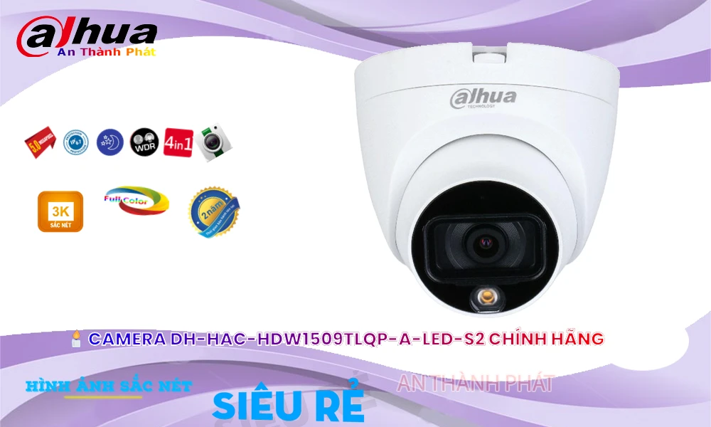 Camera DH-HAC-HDW1509TLQP-LED-S2  Dahua Chức Năng Cao Cấp