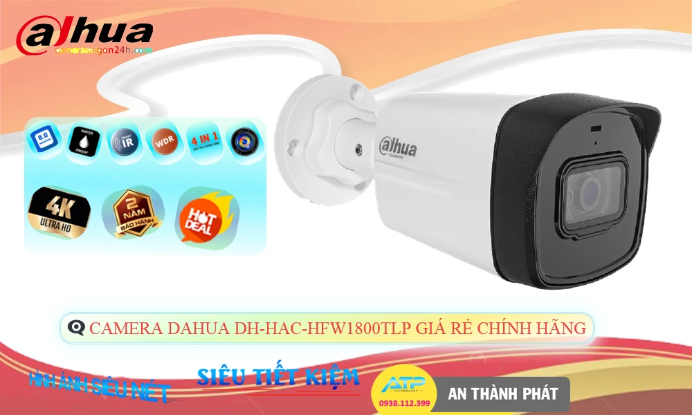 ➠  DH-HAC-HFW1800TLP sắc nét Dahua