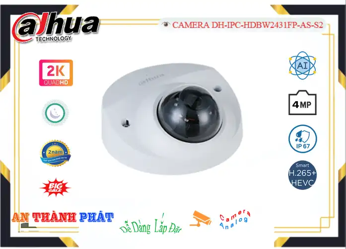 DH-IPC-HDBW2431FP-AS-S2 sắc nét Dahua