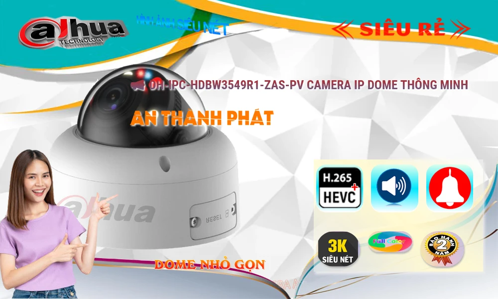 DH-IPC-HDBW3549R1-ZAS-PV sắc nét Dahua ➠ DH-IPC-HDBW3549R1-ZAS-PV sắc nét Dahua ➠