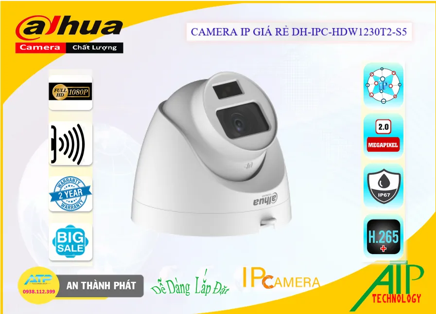 DH-IPC-HDW1230T2-S5 sắc nét Dahua DH-IPC-HDW1230T2-S5 sắc nét Dahua