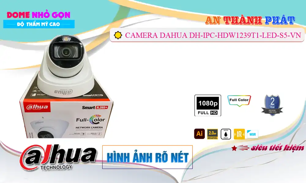 DH-IPC-HDW1239T1-LED-S5-VN sắc nét Dahua