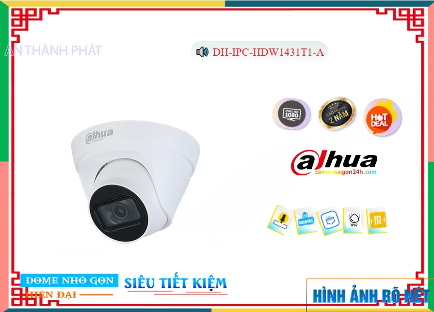 DH-IPC-HDW1431T1-A sắc nét Dahua DH-IPC-HDW1431T1-A sắc nét Dahua