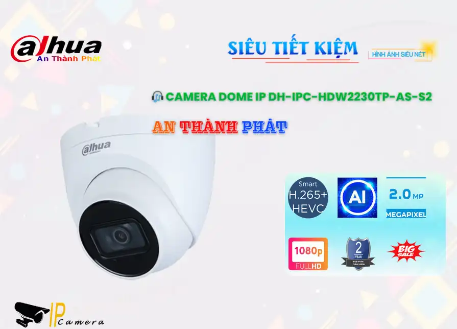 DH-IPC-HDW2230TP-AS-S2 sắc nét Dahua