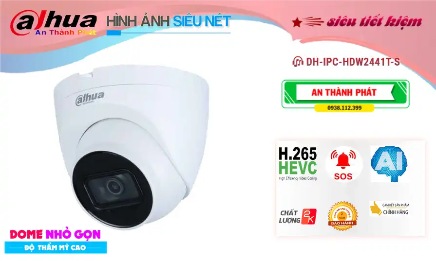 DH-IPC-HDW2441T-S sắc nét Dahua