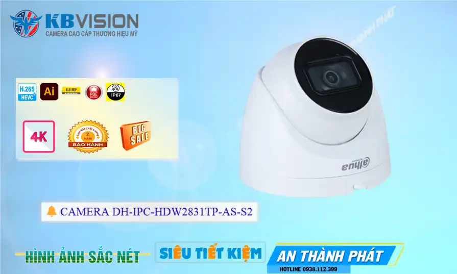 DH-IPC-HDW2831TP-AS-S2 sắc nét Dahua