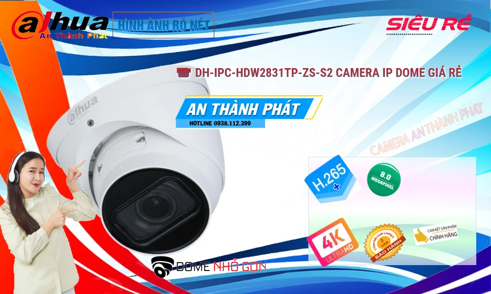DH-IPC-HDW2831TP-ZS-S2 sắc nét Dahua DH-IPC-HDW2831TP-ZS-S2 sắc nét Dahua