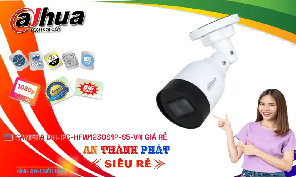 DH-IPC-HFW1230S1P-S5-VN sắc nét Dahua
