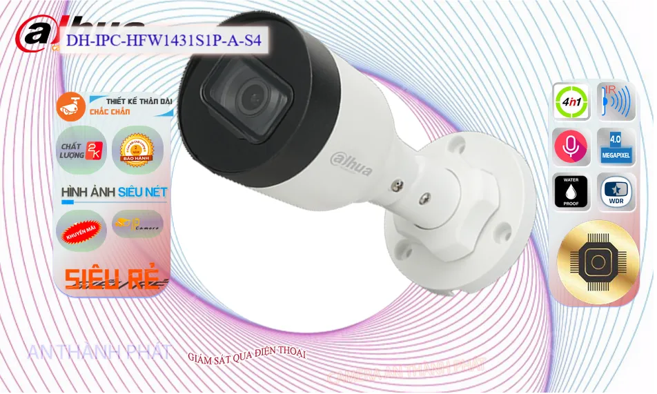 Camera Dahua DH-IPC-HFW1431S1P-A-S4