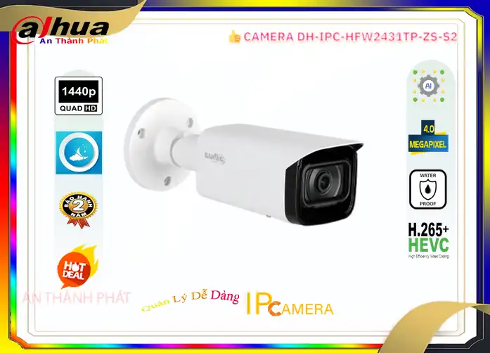 DH-IPC-HFW2431TP-ZS-S2 sắc nét Dahua DH-IPC-HFW2431TP-ZS-S2 sắc nét Dahua