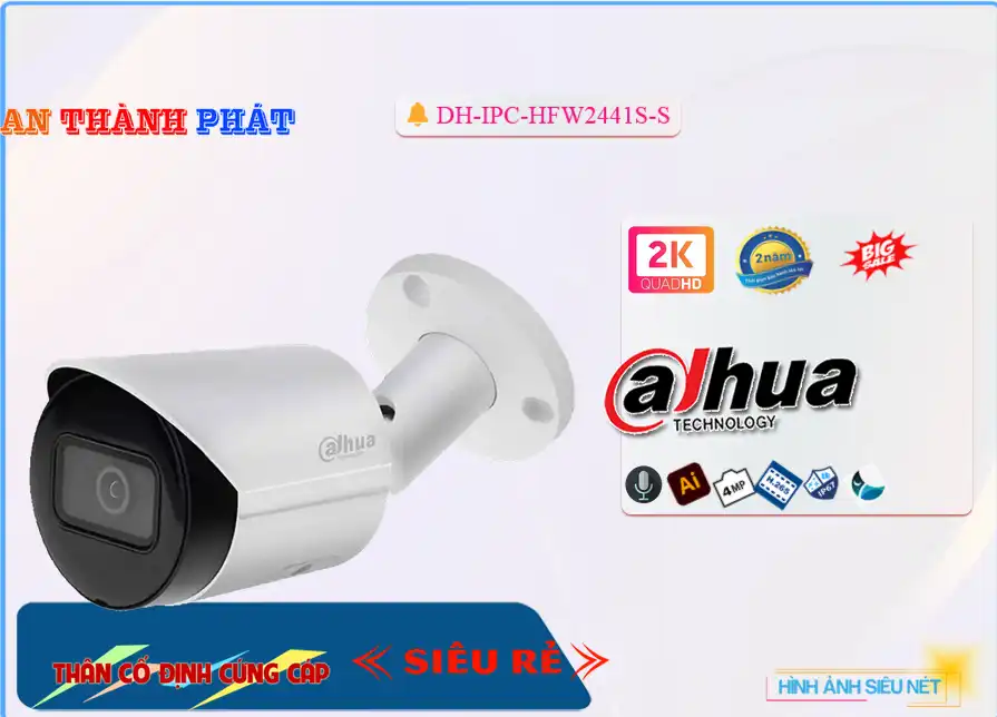 DH-IPC-HFW2441S-S sắc nét Dahua